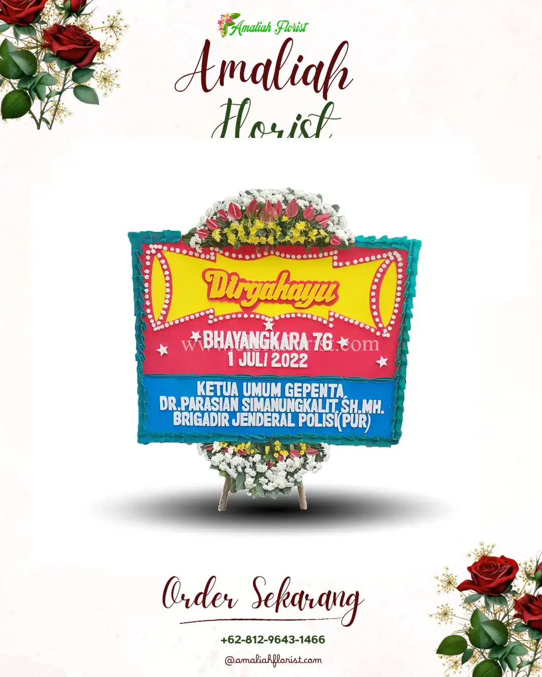 Papan Bunga HUT Ulang Tahun Bandar Aji Jaya